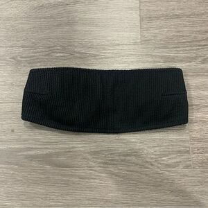 3/$15 H&M Shirred crinkle  black bandeau bikini top size 6